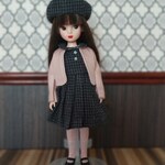 復刻版初代リカちゃん・ワンピース・カーディガン
