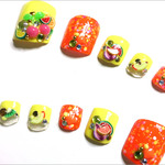 ペディキュアネイルチップ(フットネイル)－フルーツネイル・yellow－