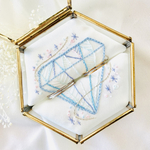 刺繍リングピローNo.040 クリスタルホワイト