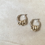 2way metallic pierce(silver)