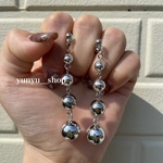 【ピアスのみ】5連 SILVA BALL CHAIN