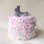 sn°051♡ひらひらリボン スプリングシュガー＊素材糸 ファンシーヤーン 毛糸 アートヤーン 変わり糸 編み物 ラッピング