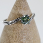 ◆再入荷◆モアサナイト(Moissanite) ◆超美品◆シルバーS925 リング  R00019