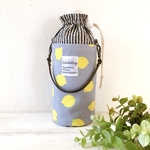 【夏SALE】探そう鳥れもん🍋＊保冷ペットボトルホルダー  ペットボトルカバー ペットボトルケース〜グレー 