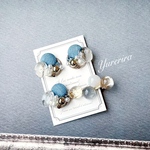 ✲ﾟ*｡Happy Bag｡*ﾟ✲うるつや＆デニムピアス＊イヤリング＆ヘアクリップ2点セット
