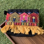 インド刺繍リボン　ポーチ