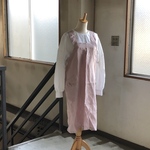 SALE数量限定】フレンチリネン100％　バッククロスエプロン