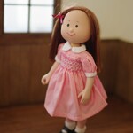 マドレーヌ8インチドール用　スモッキングワンピースセット　ピンク