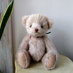 ピンクベージュのモフモフテディベア（受注制作）