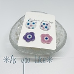 ✳︎ねことおはな✳︎ピアス/イヤリング2セット