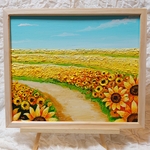 油絵 絵画 向日葵畑

【四切木製】