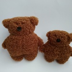 もこもこ茶グマ親子のぬいぐるみ　①