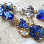 ◇3230再販 🌼ラピスラズリの天使猫　ストラップ🐈🏹💙 ※バッグチャームに変更可能