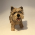 フェルト犬　ケアーン・テリア　ブリンドルさん　<MW497>