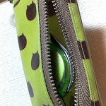 リール キーケース フック式（＝ナスカン）ラミネート 猫玉［抹茶］