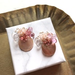 new! シェル＆チェコビーズイヤリング・ピアス