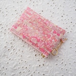 ★One side all skeleton mini pouch　LIBERTY 　ジェニーズリボンズ　35P　11×7.3cm