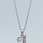 【 J 】silver925 イニシャルネックレス アルファベット シルバー925 シルバーネックレス ハワジュ