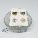 ✳︎ハートとおはな✳︎ピアス/イヤリング2セット