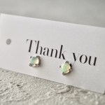 希望と幸福プレシャスオパールsilver925片耳ピアス4㎜