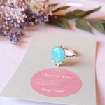 ⚫outlet⚫Lala Ring＊アニマル柄 ネコ足跡柄