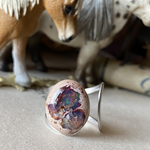 野原でパーティー💜🌈🐢カンテラオパールのリング✨✨