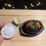 ミニチュア【鉄板ハンバーグセット】