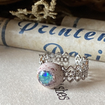 ソーダと青い空🪲🐢☘️カンテラオパールのリング✨✨