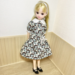 リカちゃん　ローウエストワンピース　レトロ