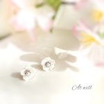 大人の品♪春の桜シェルピアス/金属アレルギー対応FDAピアス
