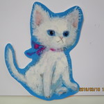 小さな白い子猫ｓｎｏｗｄｒｏｐのメッセージカード