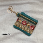 刺繍リボンキーケース gr