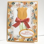 母の日 誕生日 結婚祝カードに変更可能    チューリップ  花畑 スタンピンアップ   ローズ