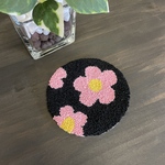 お花のコースター✨ドールラグ パンチニードル 刺繍
