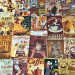 (再販×6)☕️Coffee Timeのポストカードセット＊葉書＊コラージュ素材＊メッセージカードにも♪
