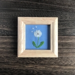 たんぽぽの綿毛Ａ　刺繍ミニフレーム