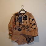 手ぬぐいリメイクプルオーバーシャツ  ブカシャツ5号 