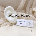 オーロラハートゆらゆらチェーン軟骨ピアス 14G/16G/18G/20G♡量産型 地雷系 ヘリックス