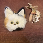 保護猫チャリティキーホルダー【ミケさん】