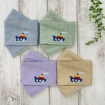 マスク　刺繡マスク　こども用マスク　船