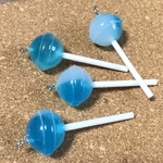 4個 樹脂 プラ キャンディー チャーム ブルー