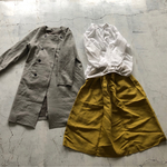春お出かけSET】厚手リネン　コート　＆スカート、チュニック