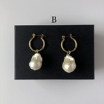 【B】pukkuri baroque freshwater pearl hoop