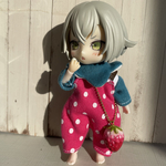 いちご🍓サロペセット ねんどろいどどーる、オビツ11用