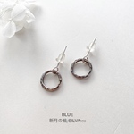 【SILVA】新月の輪/槌目・フープ・スタッドピアス・揺れるてキラキラする所が魅力的。/月の直径 12mm