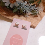 ⚫outlet⚫Lala＊nyao ノンホールピアス ミルク