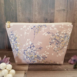 ドライフラワー❁ピンク❁内ポケット付きポーチ