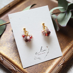 "Spinel..candy" サージカルステンレス スピネル ピアス ☽
