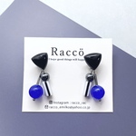2way triangle＋geometry pierce (ブルー) ステンレスピアス