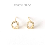 送料無料【no.72】ホースシューピアス　S925 14kgf